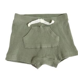 Okie Dokie Green Ribbed Shorts Size 6 Months